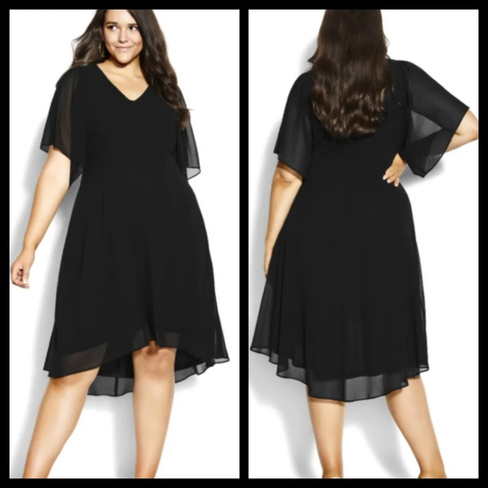 City Chic Black Dress 18 & 22 NWT - Picture 1 of 4